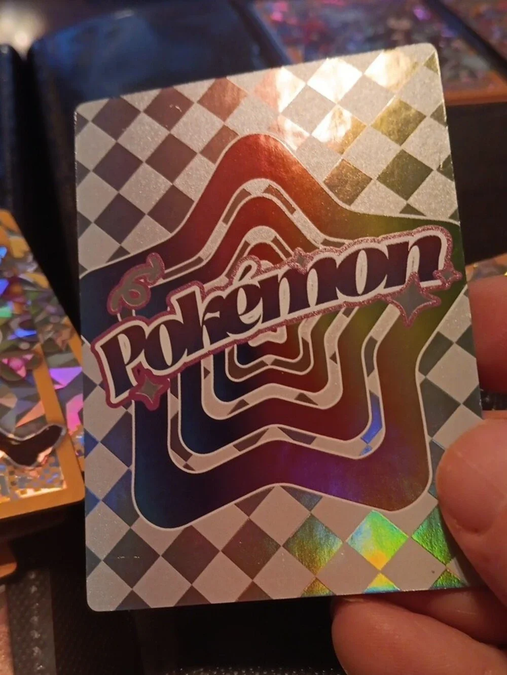 Pokemon Gold Holographic Rotom Trainer Card - Multicolor